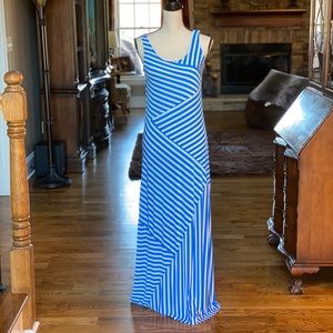 NWOT California Woman Blue Maxi Dress